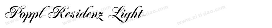 Poppl-Residenz Light字体转换